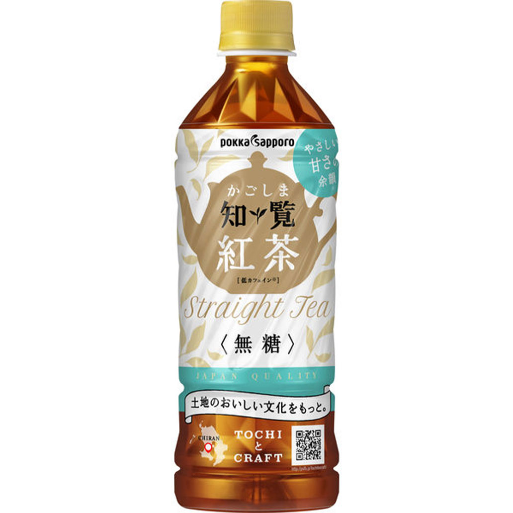 完売しました【賞味期限：2025年1月31日】ポッカサッポロ かごしま知覧紅茶 無糖520ml×24本