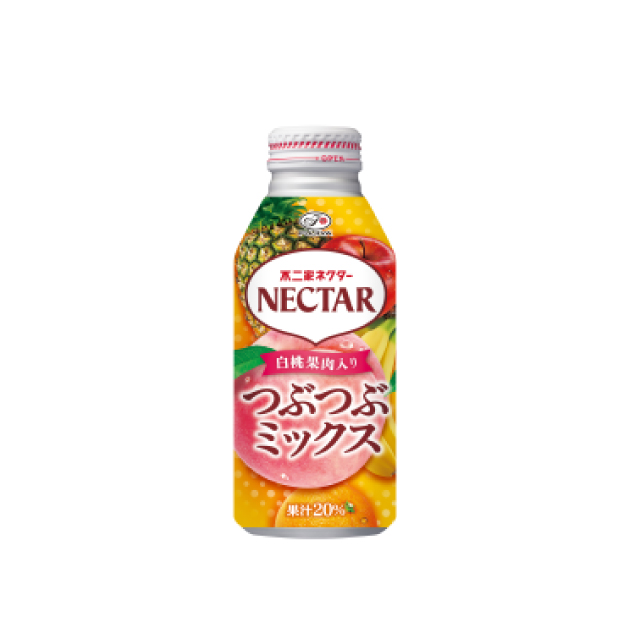 【フードロス】【賞味期限：2026年9月30日】ネクターつぶつぶミックス380g×24本